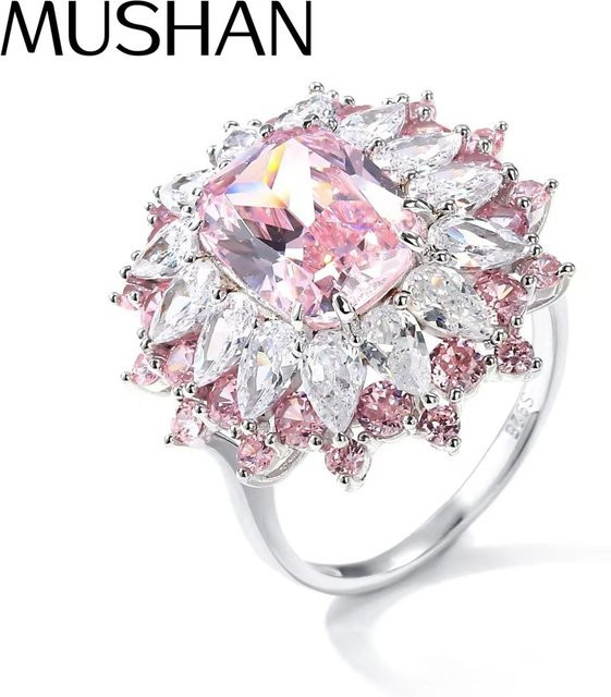 MUSHAN Ringe, 925 Silber, Rosa Diamanten, Zirkonia, Damen - Bild 1
