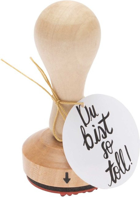 Rico Design Paper Poetry Stempel Du bist so toll! B/T/H: 4,5 x 4,5 x 8 cm - Bild 1