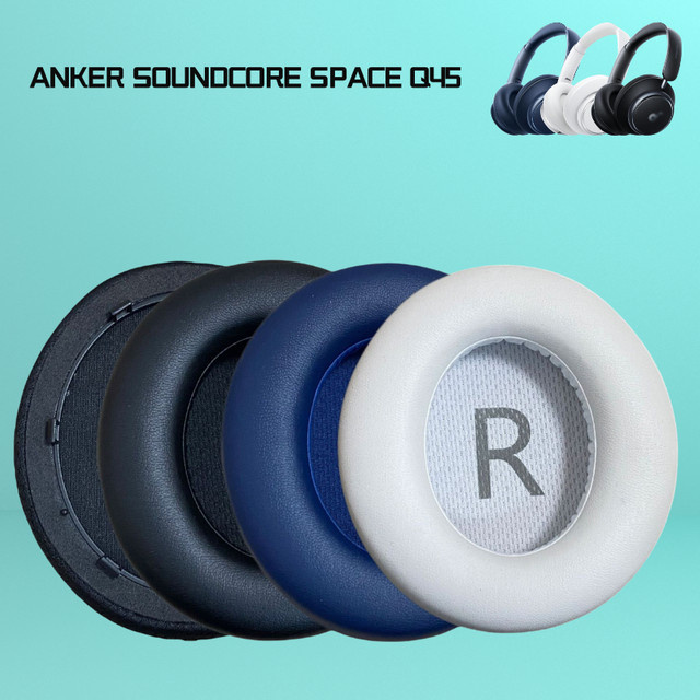 Anker Ersatz-Ohrpolster für Soundcore Life Q45 und Space Q45 Bluetooth Over-Ear Kopfhörer, 1 Paar, Weiß - Bild 1
