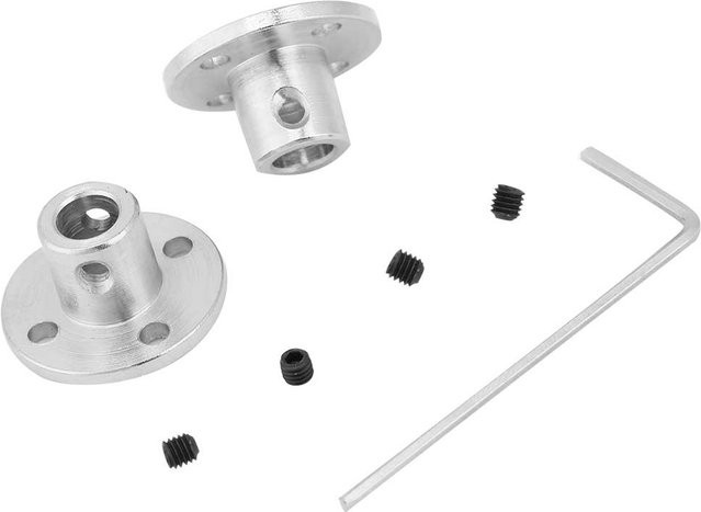 Fishine M3 Starre Flanschkupplung Motorwellenkupplung Steckverbinder, 2 Stück, Farbe: Weiß, Innendurchmesser: 6 mm, Außendurchmesser: 10 mm - Bild 1