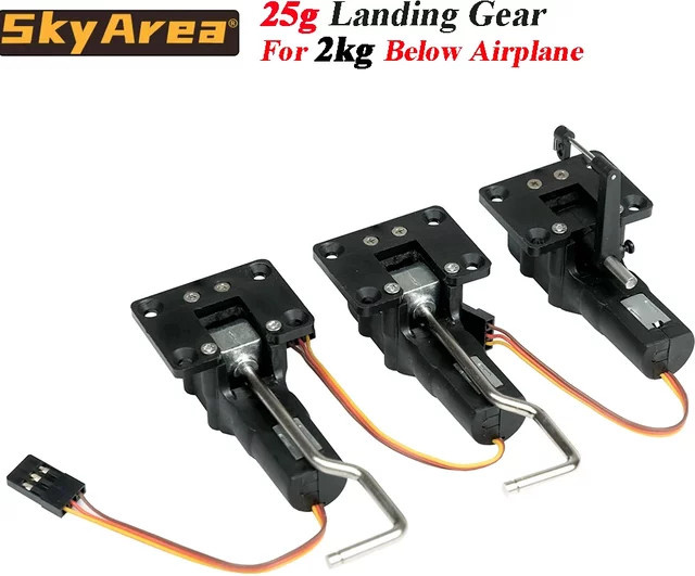 SKYAREA Mini-Fahrwerk, einziehbares digitales servoloses Metall, Schwarz - Bild 1