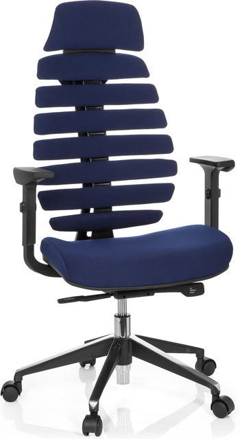 hjh OFFICE Profi Bürostuhl ERGO LINE II PRO mit Armlehnen aus Stoff und Höhenverstellung - Bild 1
