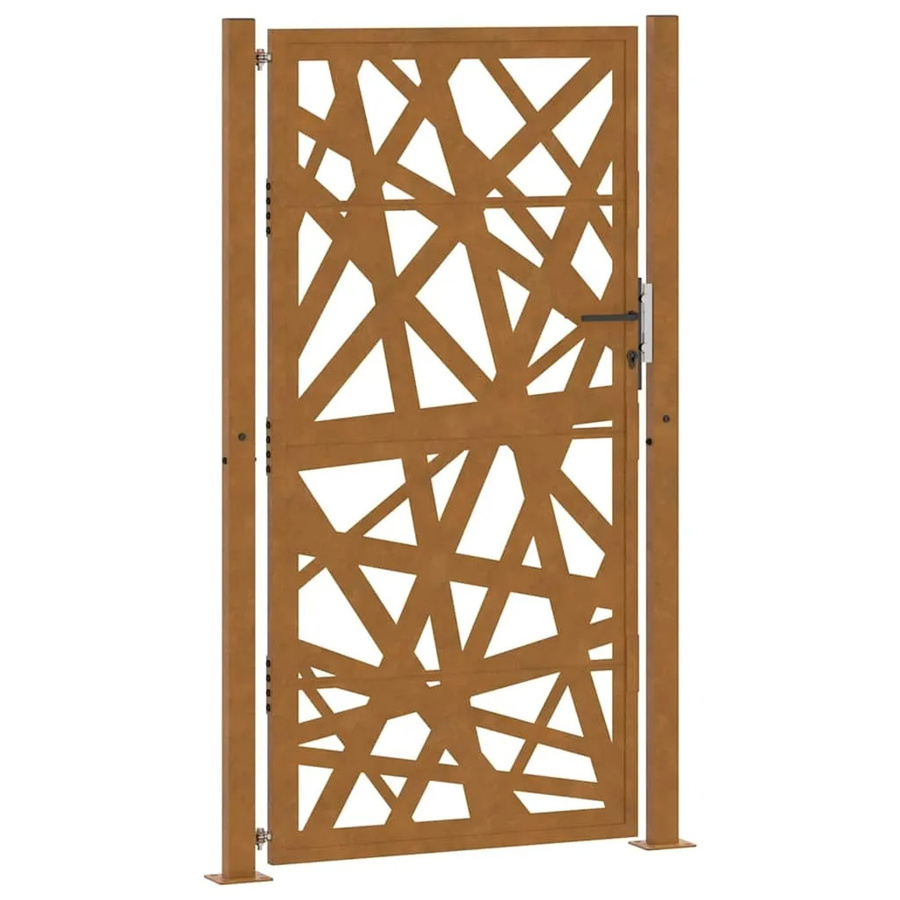 vidaXL Gartentor aus Stahl in Braun, Breite: 110 cm, Höhe: 180 cm - Bild 2