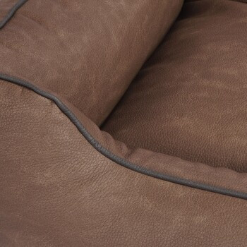 Knuffelwuff Hundebett Scottsdale Sofa aus Kunstleder in Braun mit erhöhter Kante, B/T: 120 x 85 cm - Bild 4