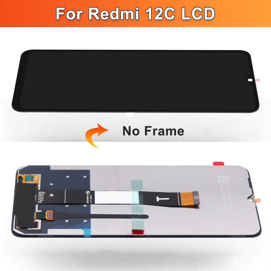 Xiaomi Redmi 12c LCD-Display Touchscreen mit Rahmen in Schwarz, 6.71 Zoll - Bild 4