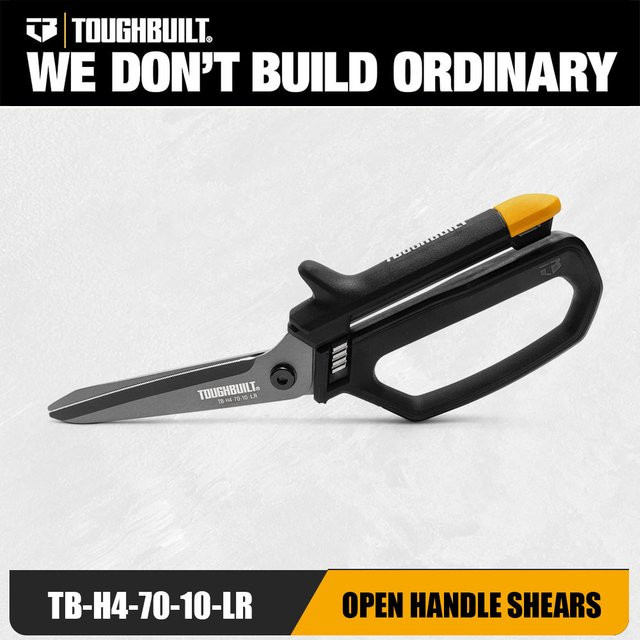 Toughbuilt Mehrzweckschere mit offenem Griff und Titanbeschichtung in Schwarz TB-H4-70-10-LR - Bild 1