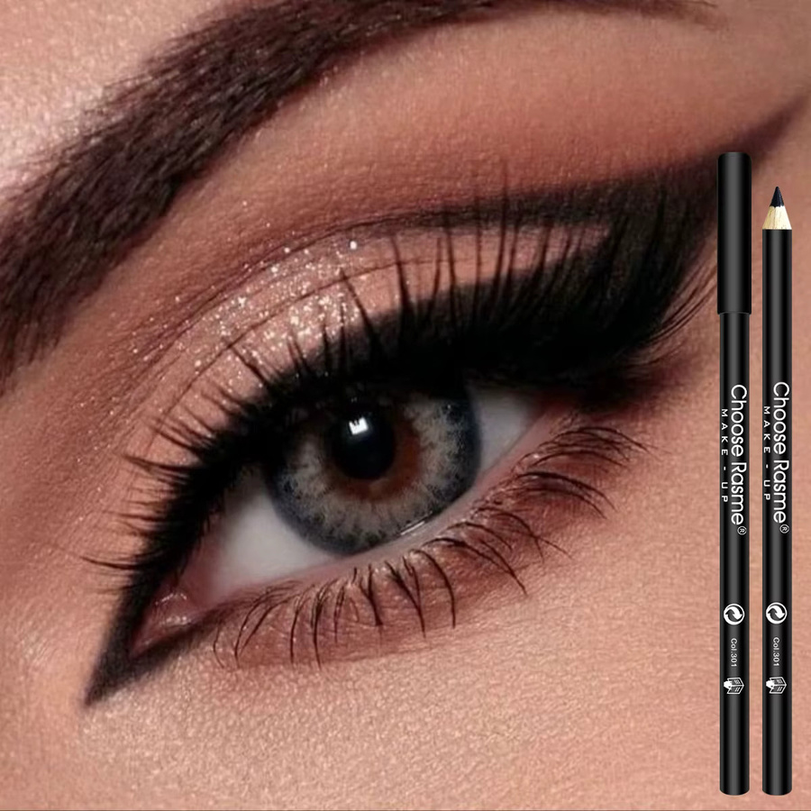 CHOOSE RASME Eyeliner-Stifte, Schwarz, Matt, 12 Stück, Unisex - Bild 3