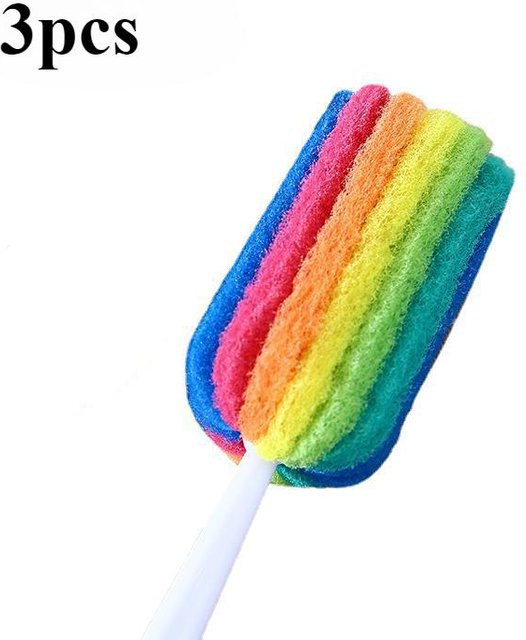 Bestbags Reinigungsbürste für Babyflaschen und Schnuller in Regenbogenfarben mit nachfüllbarem Kopf - Bild 1