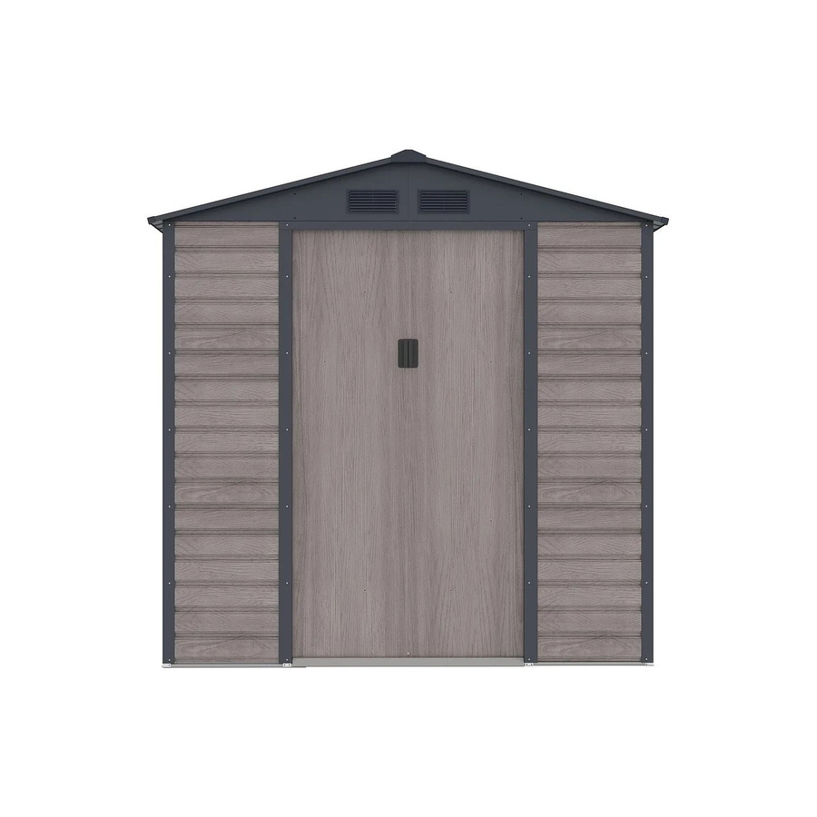 Vente-unique Schrebergartenhaus Adelmo aus Stahl in Anthrazitgrau, Höhe: 203 cm - Bild 2