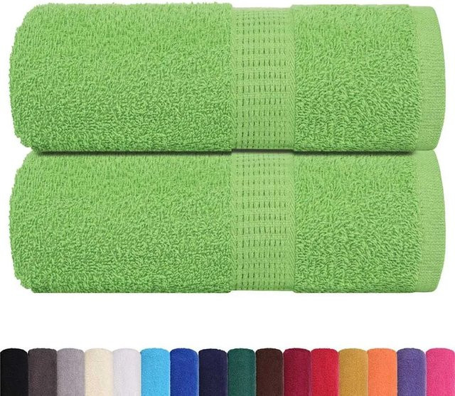vidaXL Gästetücher 2er Set Apfelgrün aus 100% Baumwolle mit 360 g/m², B/H: 30 x 50 cm - Bild 1