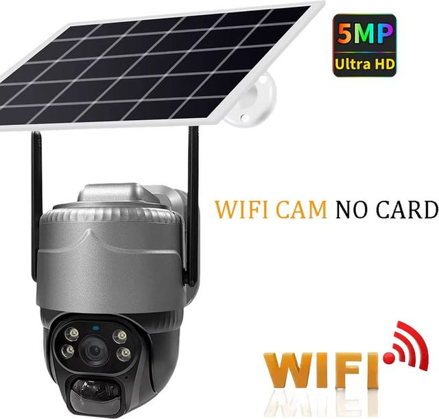 Vstarcam Solarkamera 4G Outdoor mit PIR Menschenerkennung, Drahtlose Smart Security Überwachungskamera mit PTZ und WIFI, Grau - Bild 1