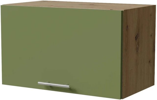 Feldmann-Wohnen Klapphängeschrank Brerra W4B/60 in Eiche Artisan und Farngrün Matt mit Blum Avenots Klappenbeschlag, B/T/H: 60 x 32,5 x 36 cm - Bild 1