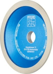 PFERD TOOLS Diamant-Schleifscheibe Kunstharz 12A2/45° PHT in Blau, Durchmesser: 178 mm, D126, Körnung mittel für Trockenschliff - Bild 1