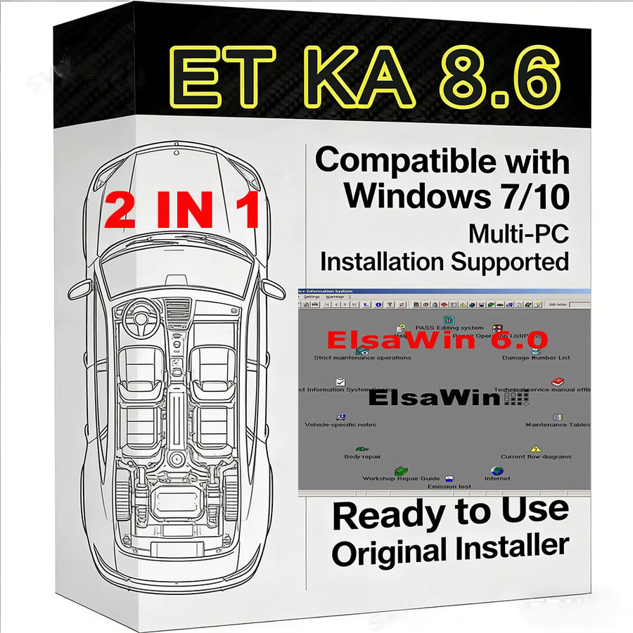 Etka 8.6 mit ELSAWIN 6.0 Gruppenwartungssoftware und elektronischer Fahrzeugteilkatalog - Bild 1