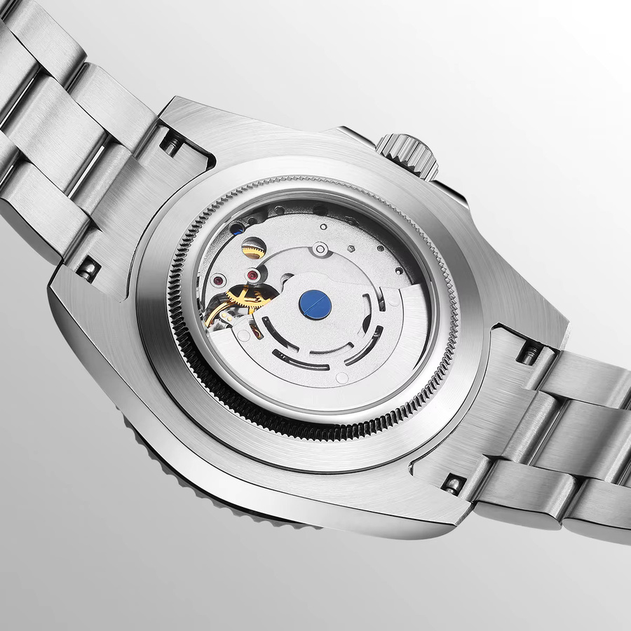 TIME TOKEN Armbanduhr Automatik, Edelstahl, Blau, Herren, 10 ATM - Bild 2
