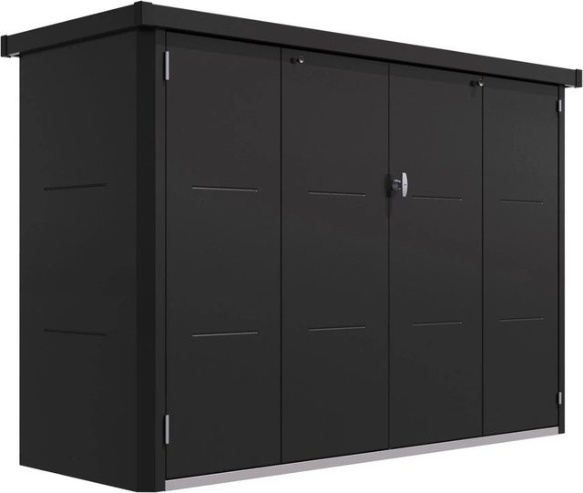 Telluria Fahrradbox Velotto in Schwarz mit zwei Türen, Breite: 203 cm, Tiefe: 75 cm, Höhe: 152,25 cm - Bild 1