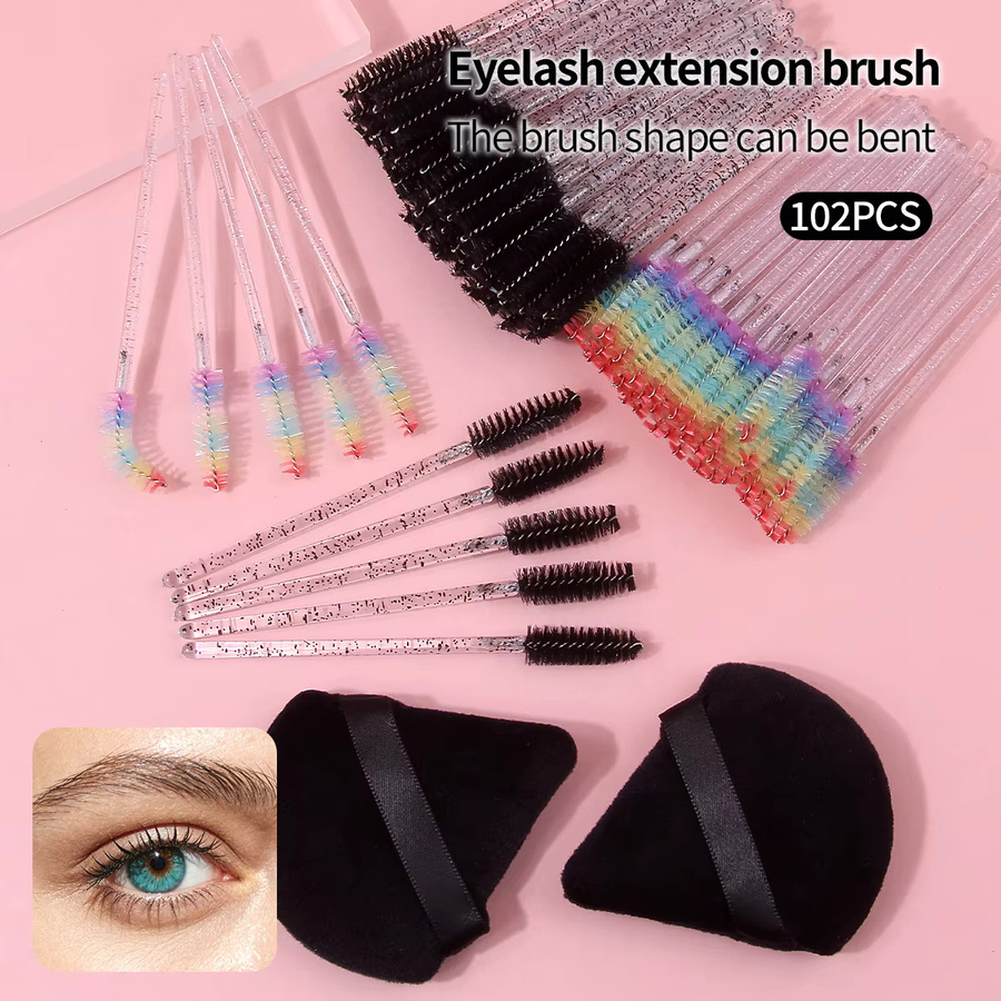 KOSSHOW Wimpernbürsten- und Puderquasten-Set, 102-teilig, Unisex - Bild 2
