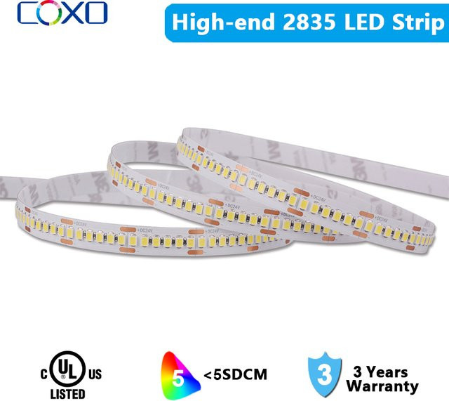COXO Dimmbarer SMD2835 LED-Streifen mit CCT-Farbtemperatursteuerung, 5 Meter, Weiß - Bild 1