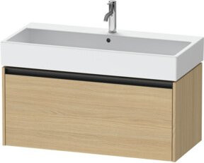 Duravit Waschtischunterschrank Ketho.2 in Ei Nat, Farbe Beige, wandhängend mit 1 Auszug, B: 98,4 cm, T: 46 cm, H: 44 cm - Bild 1