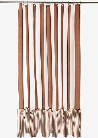 Jotex Duschvorhang ANDREA braun gestreift aus Polyester, wasserdicht und blickdicht, B/H: 200 x 180 cm - Bild 1