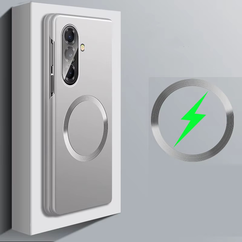 RUWANGAA MagSafe Magnetische Schutzhülle für Samsung Galaxy Fold 6 5 4 3 in Silver - Bild 2