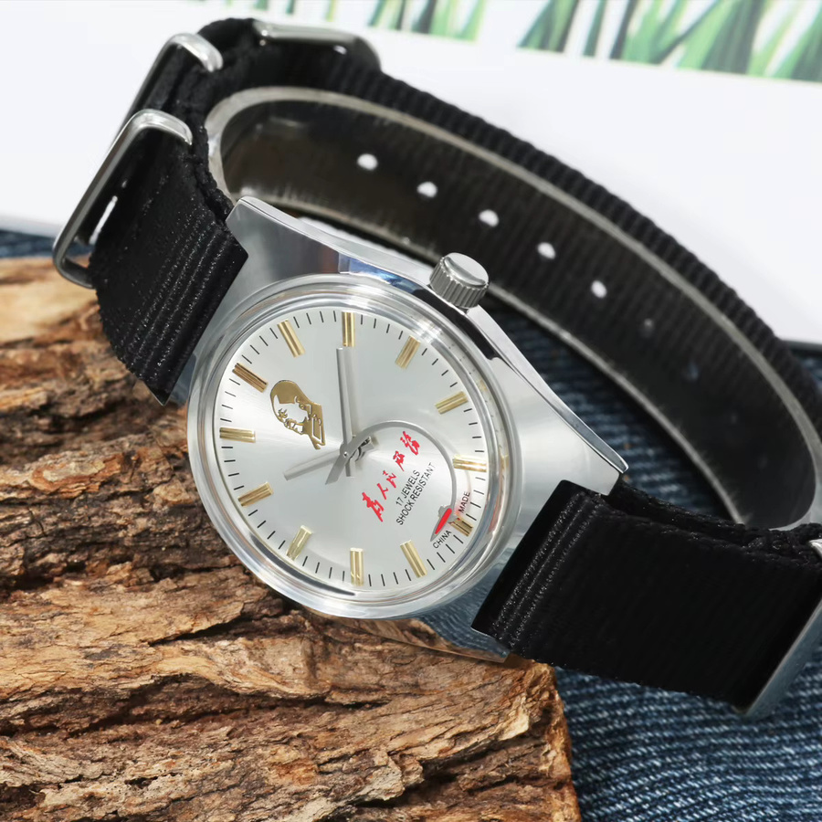 HEIMDALLR Armbanduhr, Handaufzug, 36 mm, Silber, Weiß, Herren - Bild 4