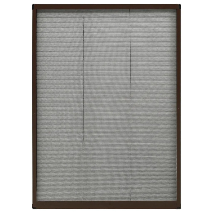 vidaXL Insektenschutz-Plissee für Fenster aus Aluminium in Braun, Breite: 80 cm, Höhe: 120 cm - Bild 2