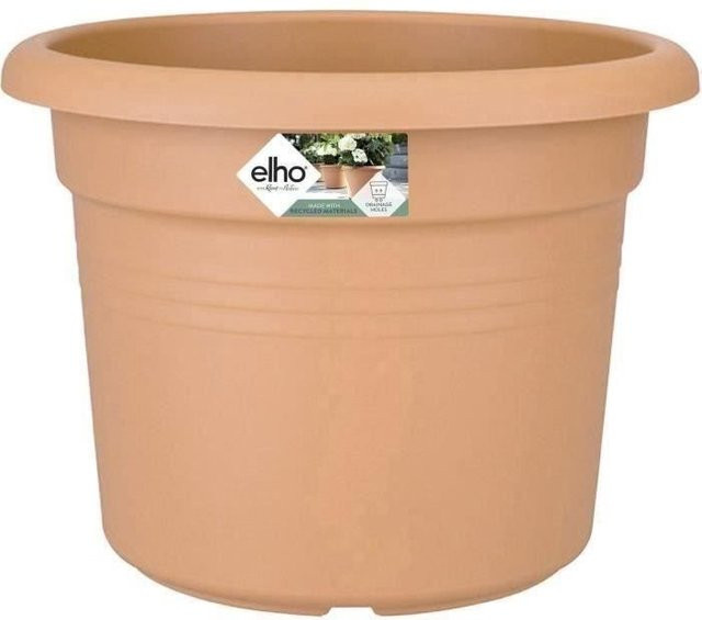 Runder Blumentopf ELHO Green Basics aus Kunststoff in Terrakotta, Durchmesser: 38,8 cm, Höhe: 30 cm - Bild 1