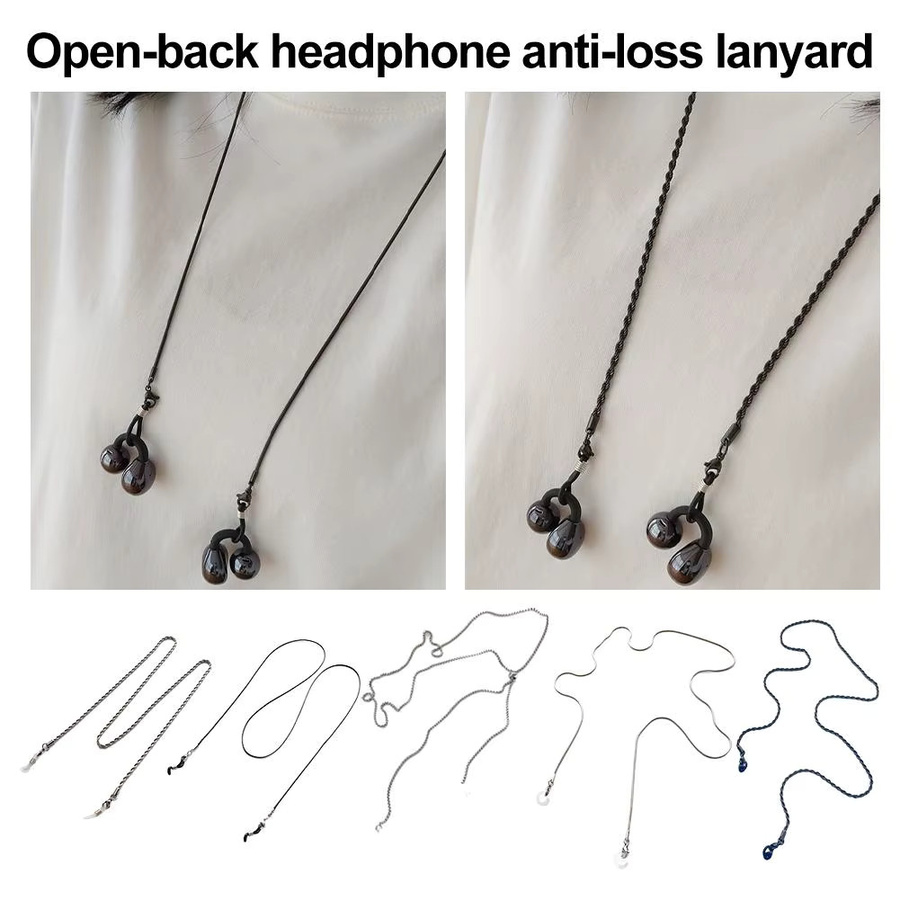 Anti-Verlust-Seil für Bluetooth-Kopfhörer als Lanyard und Dekorationshalter in Silber - Bild 2