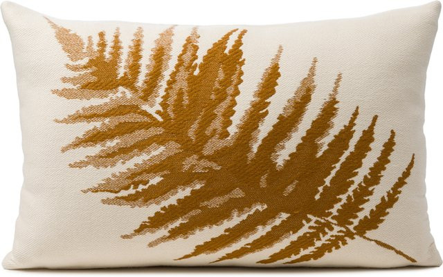 Kissenhülle MARY von gozze in Braun und Beige mit floralem Country House Design aus Baumwolle und Polyester - Bild 1
