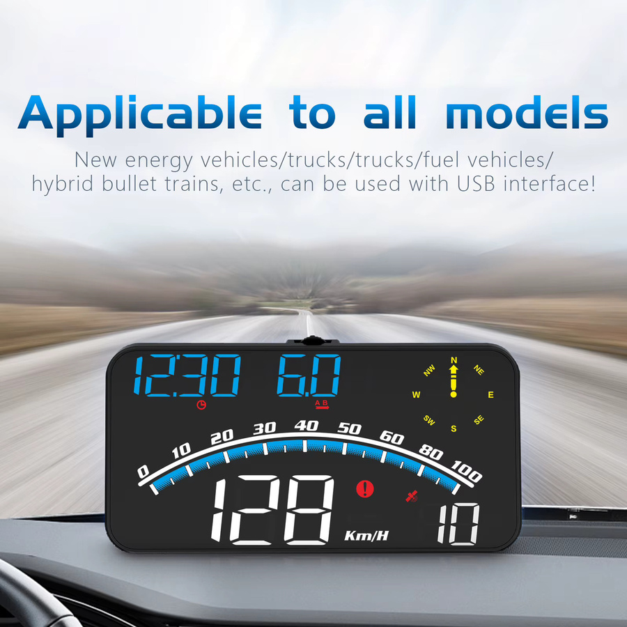 MAIMEIMI HUD G10 Head-up-Display mit GPS Projektor und Halterung, Digitaler Tacho in Schwarz für alle Autos (KM/H und MPH) - Bild 2