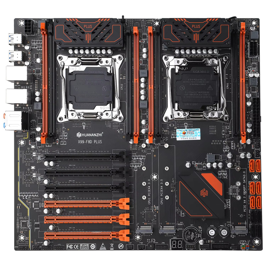 HUANANZHI X99 F8D PLUS Dual-CPU-Mainboard-Kit mit 16 GB DDR4 RECC Speicher und NVME/M.2 Unterstützung für LGA 2011-3 und Xeon E5 V3 V4 Prozessoren - Bild 2