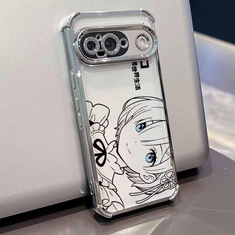 Transparente Anime Rem Handyhülle für Google Pixel 10A 9A 9 8A 8 7A 7 Pro XL, sturzsichere weiche Abdeckung - Bild 2
