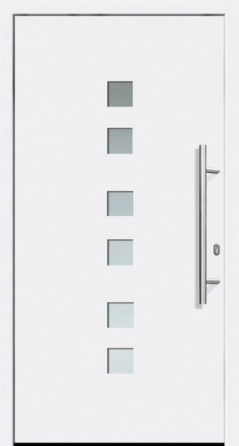 Aluminium-Haustür PANTO Modern Weiß Anschlag Rechts B: 110 cm, H: 210 cm - Bild 1