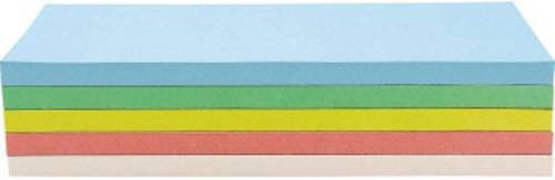 Magnetoplan Kommunikationskarten selbstklebend, 250 Stück, farbig sortiert, B/H: 9,5 x 20 cm - Bild 1