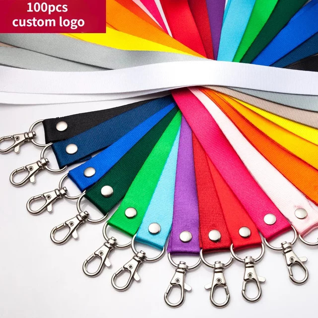 100 Stück Individuell bedruckte Lanyards von Gryan in Lila, 1,5 cm Breite für Schlüssel, Logos und Ausweise - Bild 1