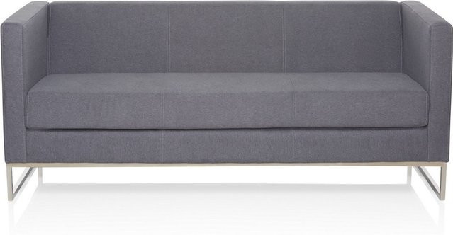 hjh OFFICE Lounge Sofa BARBADOS mit Armlehnen aus Stoff - Bild 1