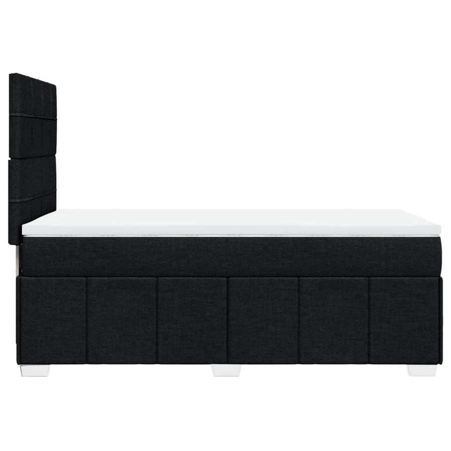 vidaXL Boxspringbett mit Matratze Hybrid-Design in Schwarz aus Stoff, B/T: 80 x 200 cm - Bild 5