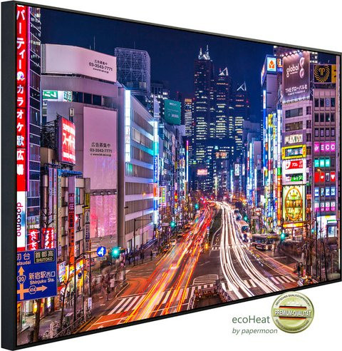papermoon EcoHeat Shinjuku Tokio Infrarotheizung mit Matt-Effekt in Bunt, App-Steuerung und Überhitzungsschutz - Bild 1