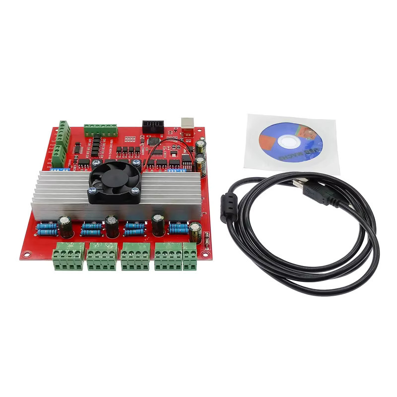 CNMAWAY MACH3 Super USB Motion Control Card für CNC-Fräsmaschinen mit 4 Achsen in Rot - Bild 2
