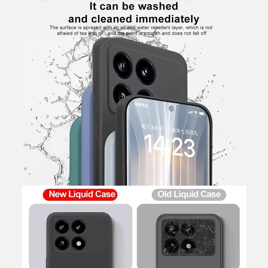 Stoßfeste matte Kamera Protector Soft Case für Xiaomi Poco X6 Pro 5G in Blau - Bild 3