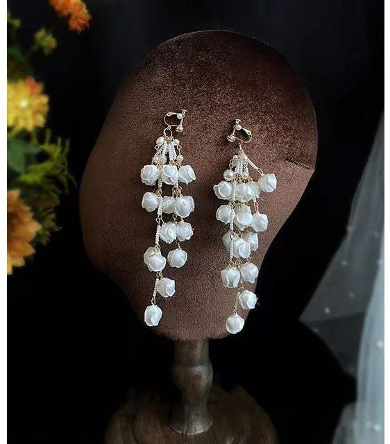 Wucifang Jewelry Ohrringe, Perle, Messing, Schwarz, Damen - Bild 1