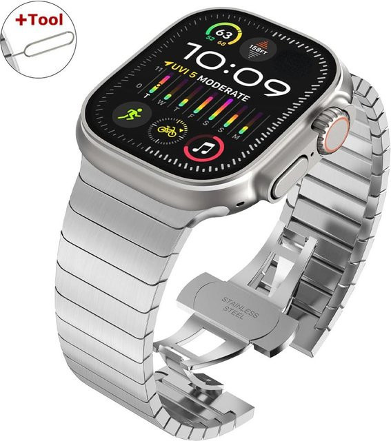 Uhrenarmband Edelstahl, Silber, Unisex - Bild 1