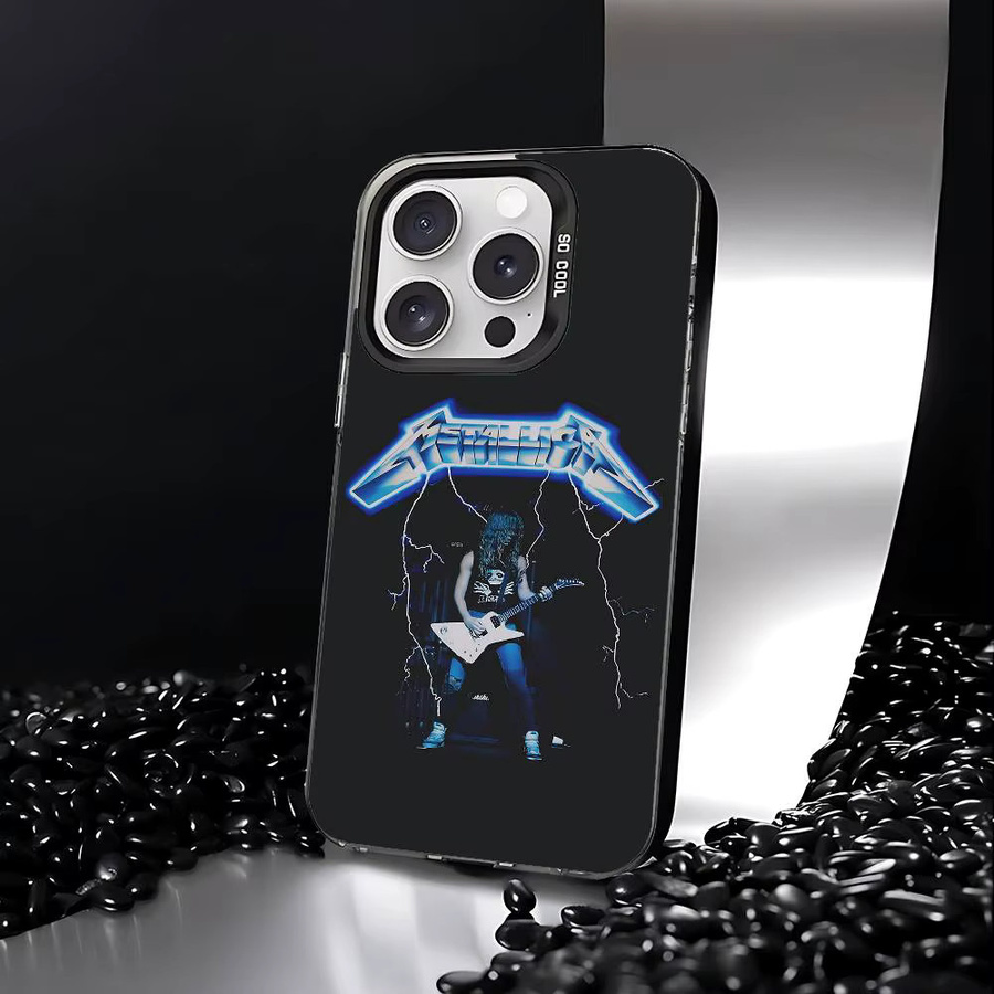 Stoßfeste Metallica M-Metall Handyhülle für Apple iPhone 11 bis 17 Pro Max Plus in Silber und Schwarz - Bild 4