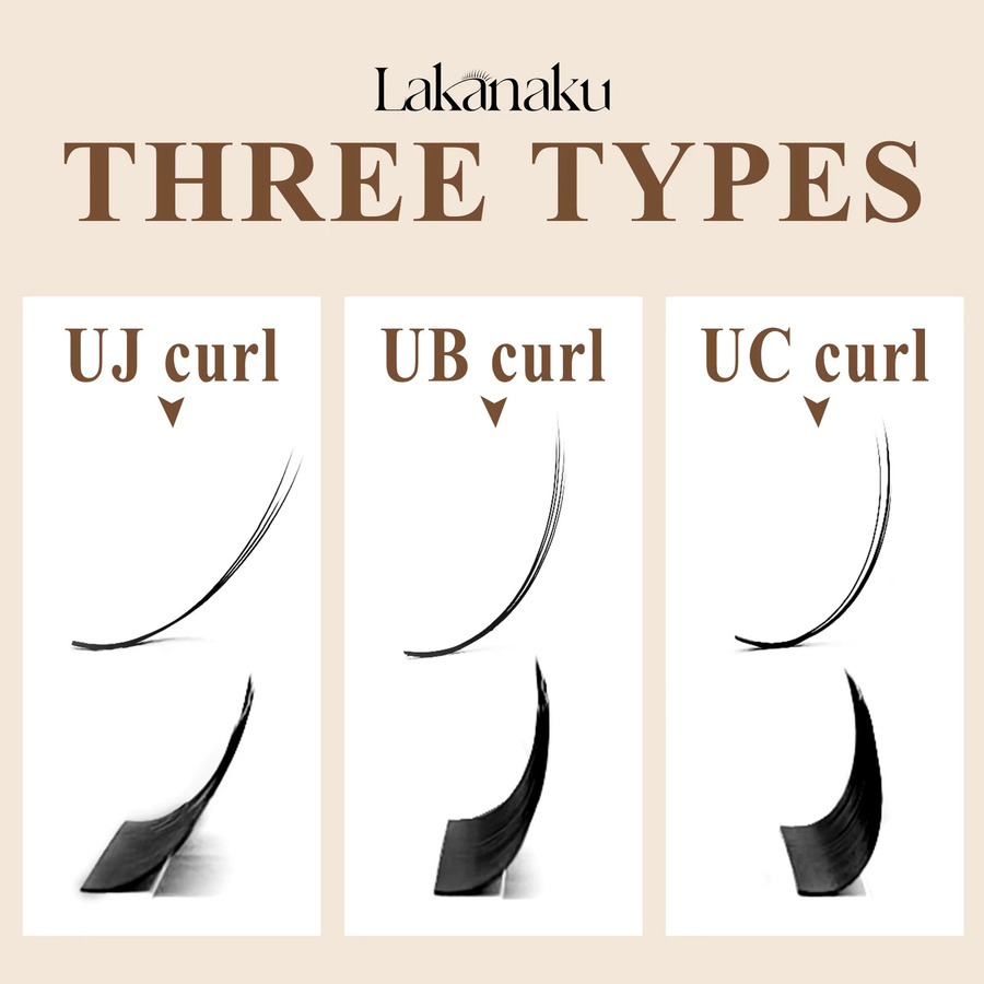 LAKANAKU UJ-Brown Wimpernverlängerung, Curl Camellia, Matt, Unisex - Bild 2