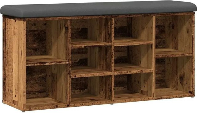 vidaXL Schuhbank in Altholz-Optik aus Holzwerkstoff, B/T/H: 110 x 32 x 50 cm - Bild 1
