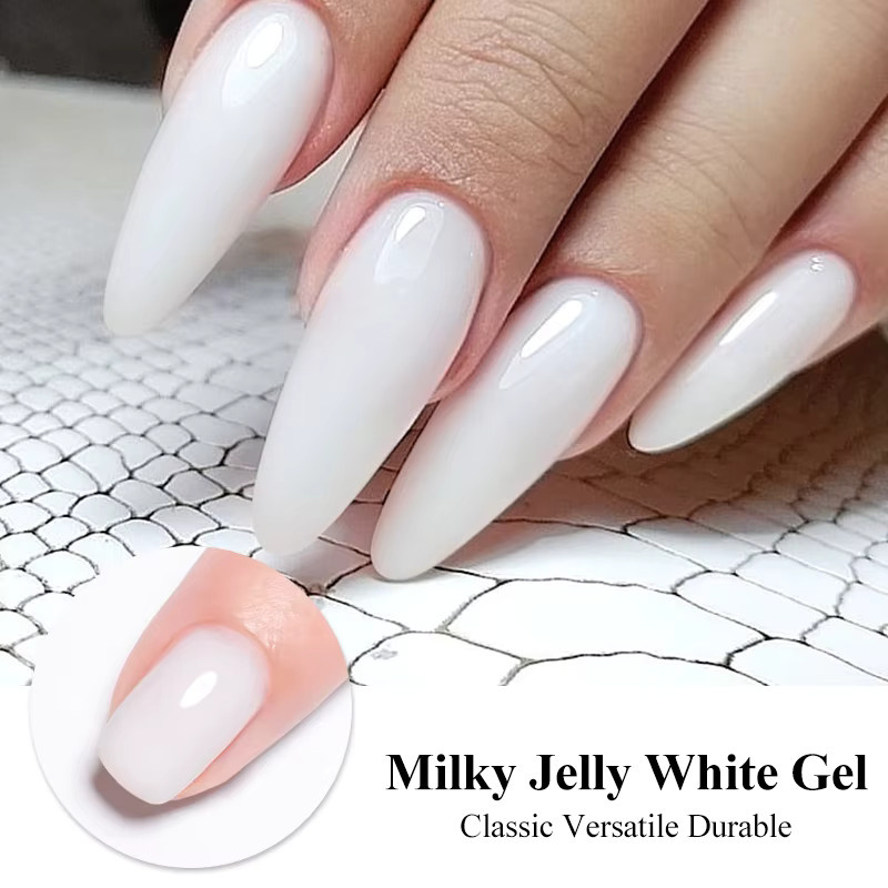 MSRUIOO Jelly Milky White Gel-Nagellack, 8 ml, glänzend - Bild 2