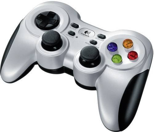 Logitech F710 Wireless Gamepad Controller für PC in Silber und Schwarz - Bild 1