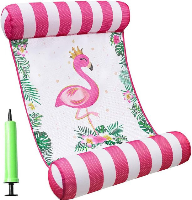 Schwimmende Hängematte Liegestuhl für Erwachsene in Pink aus PVC und Polyester - Bild 1