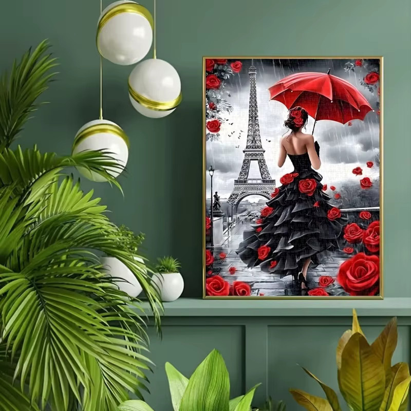 Eiffelturm- und Rosen-Design Puzzle, 1.000 Teile - Bild 3